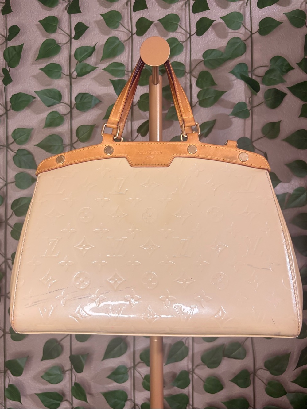 Louis Vuitton Brea Cream Satchel Bag